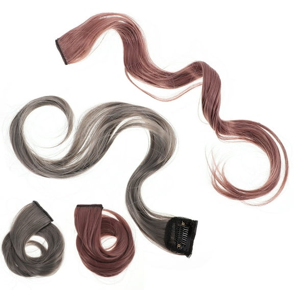 ORDDIART Hair Extension Pieces Assorted Color 4Pcs 21.7x1.6x0.4In