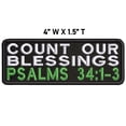 thumbnail image 2 of Applique Inspirational Count Your Blessings Theme Hook Backing Decorative Patch Funny Saying Biker Emblem, 2 of 2