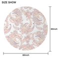 thumbnail image 2 of Paisley Pattern Round Tablecloth 60 Inch Diameter Classic Design Table Cover Polyester Fabric Wrinkle Resistant for Kitchen Outdoor, 2 of 5