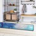 thumbnail image 7 of Kitchen Rugs and Mats Non-Skid Washable Runner Rugs Blue Marble Bright Ink Modern Fluid Art Long 72x24 inch for Floor Cushioned Hallway Entryway Indoor 2x6, 7 of 7