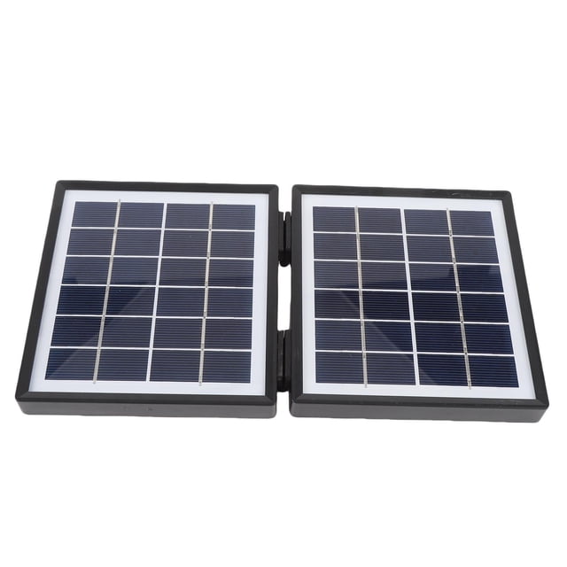 10W Portable Solar Charger, Monocrystal Silicon Material 2 DC Ports Design Multifunctional Foldable Solar Panel for Hiking Fishing