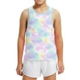 thumbnail image 5 of Toddler Boys Girls Tank Top Tie Dye Graphic Print Round Neck Sleeveless Basic Undershirts Loose Soft Summer Casual T Shirt 3-15Years, 5 of 6