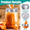 thumbnail image 3 of 2PCS Mason Jar Grater Lid, Mason Jar Shredder Lid Reusable Mason Jar Lids Mason Jar Cheese Shaker Lid Stainless Steel Grater Tops Covers for Mason Jars Kitchen Cutter Lid Multipurpose Canning Lids, 3 of 7