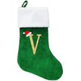 thumbnail image 1 of HOME'S FRIEND Christmas Stockings with Letters, 18 Inch Plush Monogram Christmas Stockings,Name Initial Large Embroidered Stockings,Christmas Tree Dec, 1 of 5