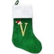thumbnail image 1 of HOME'S FRIEND Christmas Stockings with Letters, 18 Inch Plush Monogram Christmas Stockings,Name Initial Large Embroidered Stockings,Christmas Tree Dec, 1 of 5