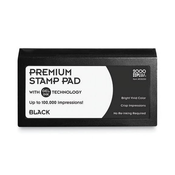Microgel Stamp Pad For 2000 Plus, 3 1/8 X 6 1/6, Black | Bundle of 2 Each