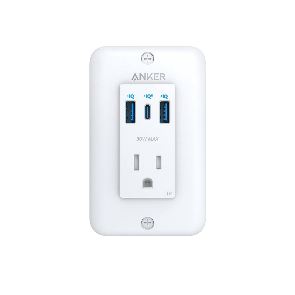 Anker Powerextend Usb C Wall Outlet With 30w Power Delivery Port Etl Listed White Walmart 4735