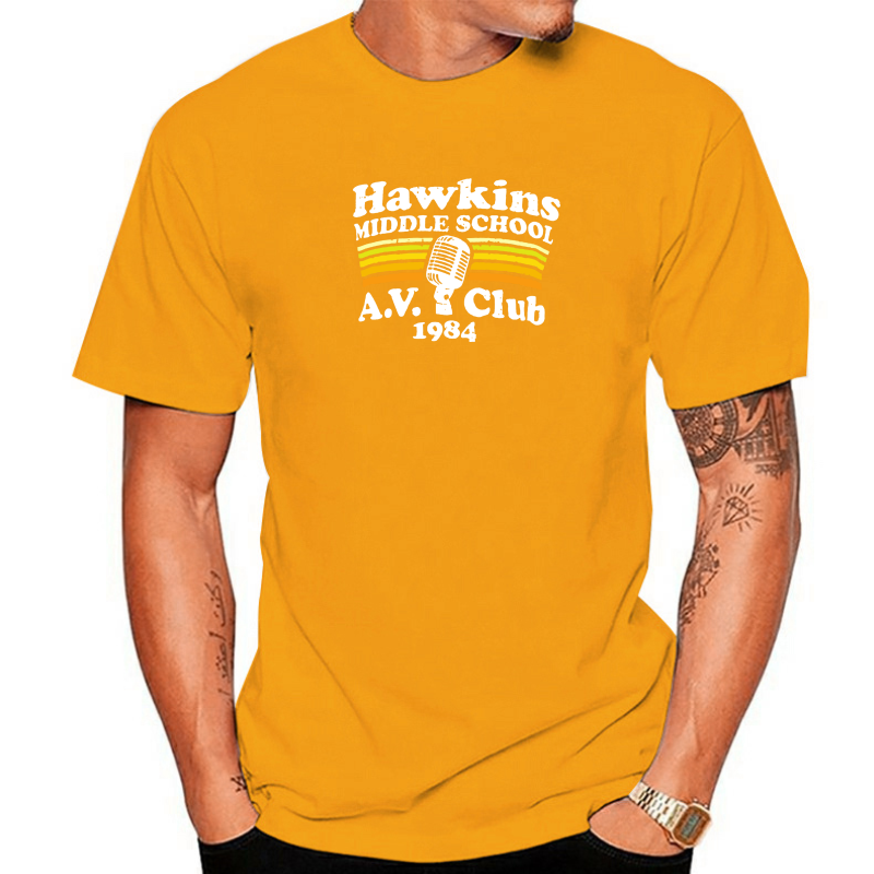 thumbnail image 3 of Hawkins Middle School A.V. Club T Shirt hawkins av club eleven netflix stranger dustin things mike lucas, 3 of 5