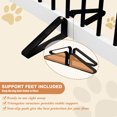 thumbnail image 2 of HLR Freestanding Pet Gate for Dogs, Foldable Wooden Dog Gate, Indoor Dog Gate for Stairs, Doorways, Step Over Pet Puppy Safety Fence with Support Feet, 32" Height 4 Panels, White, 2 of 7
