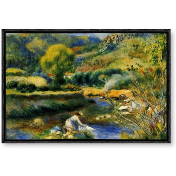 IDEA4WALL Framed Canvas Wall Art for Living Room, Bedroom La Grenouillere by Pierre-Auguste Renoir Canvas Prints for Modern Home Decoration Ready to Hang