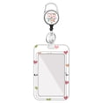 thumbnail image 1 of CSChome Étagère de Présentation de Cartes Porte-Badge avec Lanière : Enrouleur Rétractable Réglable avec Mousqueton Imprimé Fleur, Porte-Cartes d'Identité de Bureau, 1 of 7
