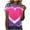 (Type 205)Purple, variant on Otvok Women's Casual And Fashionable Printed T-shirt With Round Neck And Short Sleeved Top