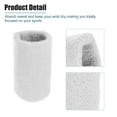 thumbnail image 4 of Unique Bargains Pair Sweat Absorbing Wrist Sweatbands Athletic Cotton Terry Cloth White 8x10cm, 4 of 6