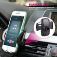 thumbnail image 7 of HANDIPRO Car Phone Mount Air Vent - Universal Cell Phone Holder For iPhone XS XS Max XR X 8 8+ 7 7+ SE 6s 6+ 6 5s 4 Samsung Galaxy S10 S9 S8 S7 S6 S5 S4 LG Nexus Nokia - Smart Adjustable Mount  Black, 7 of 7