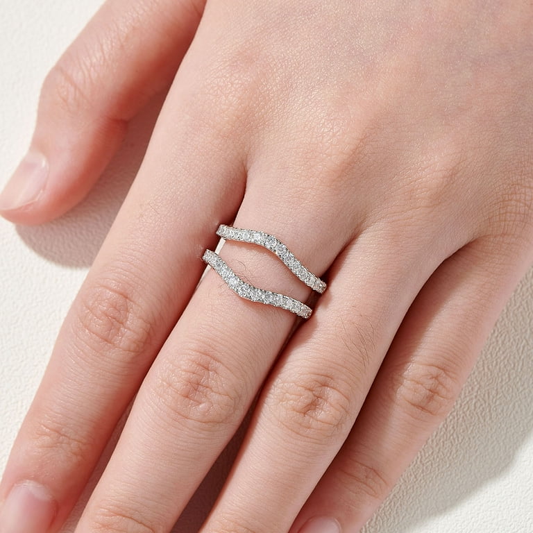 Moissanite wedding ring enhancers best sale