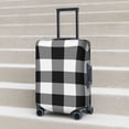thumbnail image 5 of Yiaed White And Black Plaid Print Travel Luggage Cover Suitcase Protector Fits 18-32 Inch Luggage Wheel Covers Patterned Elastic Luggage Anti-scratch（No luggage）-Small, 5 of 5