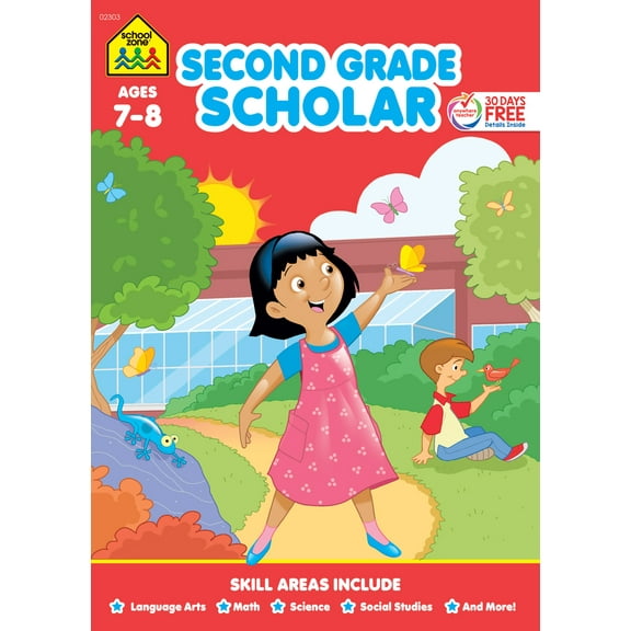 Pre-Owned School Zone Second Grade Scholar Workbook (Paperback) 0887434932 9780887434938