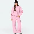 thumbnail image 5 of Bow Sweat Sets Bow Hoodie and Sweatpants Set for Women Womens Sweatsuits 2 Piece Set Comfort Bow Hoodie Wide Leg Sweatpants Set Athleisure Sweatset Cute Matching Sweat Sets, Pink-XXXL, 5 of 6