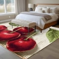thumbnail image 4 of Cherry 5x7 Area Rugs for Living Room, Fruit Watercolor Vintage Wood Texture Non Slip Floor Mat Washable Low-Profile Indoor Carpet for Bedroom, Dining Room, Bathroom, 4 of 9