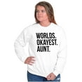 thumbnail image 4 of Worlds Okayest Aunt Niece Nephew Cute Women Plus Size Crewneck Sweatshirt Brisco Brands 3X, 4 of 5