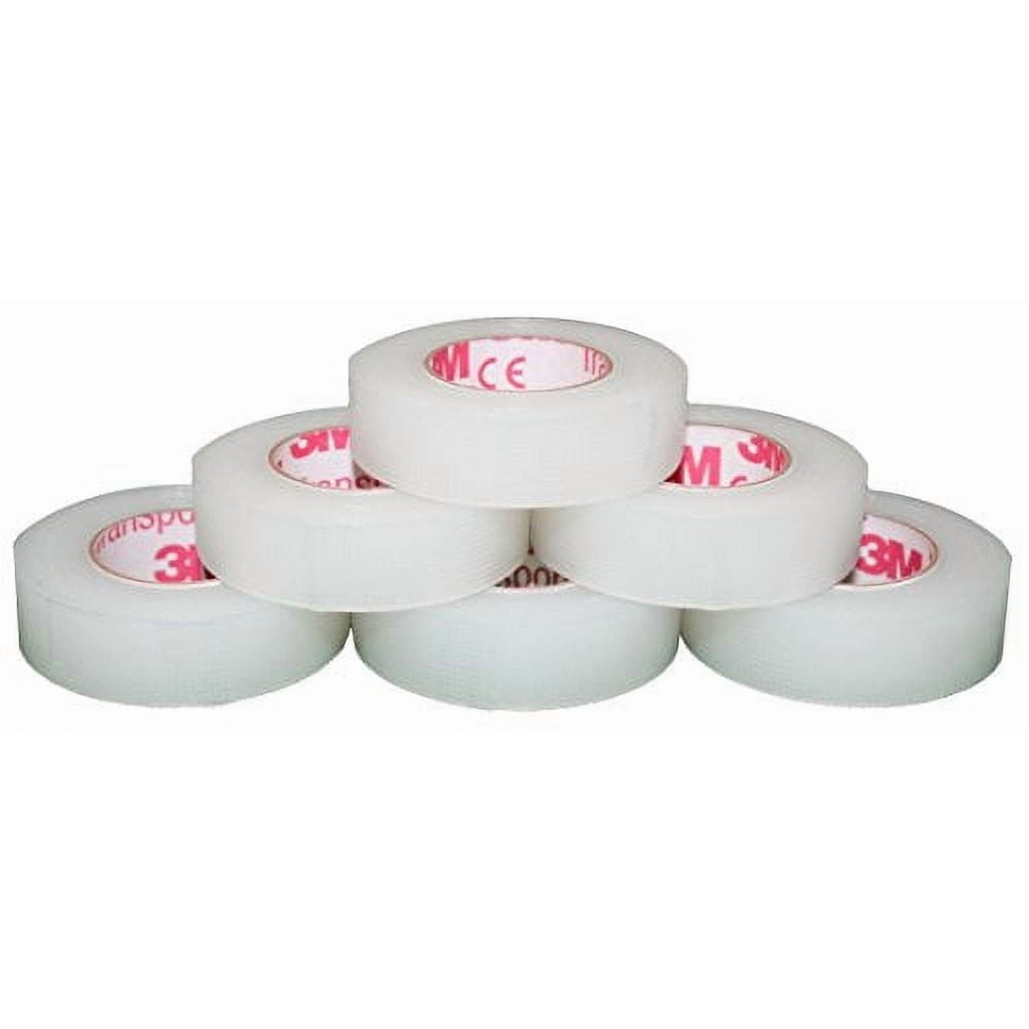 3M Transpore Surgical Medical First-Aid Plastic Tape 1/2" x 10 Yards Non-Sterile (6 Rolls)