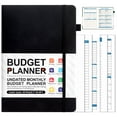 thumbnail image 2 of WUXIAB A5 Budget Planner Notebook,Undated Expense Tracker With Envelopes,Tear-Out Savings Dot-Grid Planner,Color-Coded Financial Budget Notebook,Rfid-Blocking Pu Leather Budget Planner,Black, 2 of 9