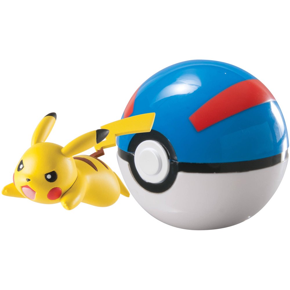 TOMY Pokemon Clip N Carry Poke Ball Pikachu and Great Ball Walmart