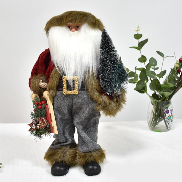 1 Piece Treetop Plush Figurine Creative Smiling Cute Beautiful Gift Ingenious Natale Angel Decoration for Party Indoor New Year Children Papá Noel B Yotijar Artesanías De Copas De Los Árboles De Navidad