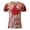 Pink, variant on WXLWZYWL Plus Size Scrub Tops for Women V Neck Short Sleeve Summer Casual Floral Printed Nurse Work Uniform Lightweight Loose Top with Pockets