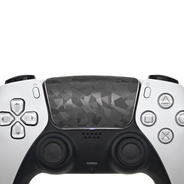 Touchpad Protector for PS5 Dualsense/Edge Enhanced Texture Skin Compatible with PlayStation 5 Dualsense/Edge (Broken Diamonds - Black PS5DualSense(2pcs))