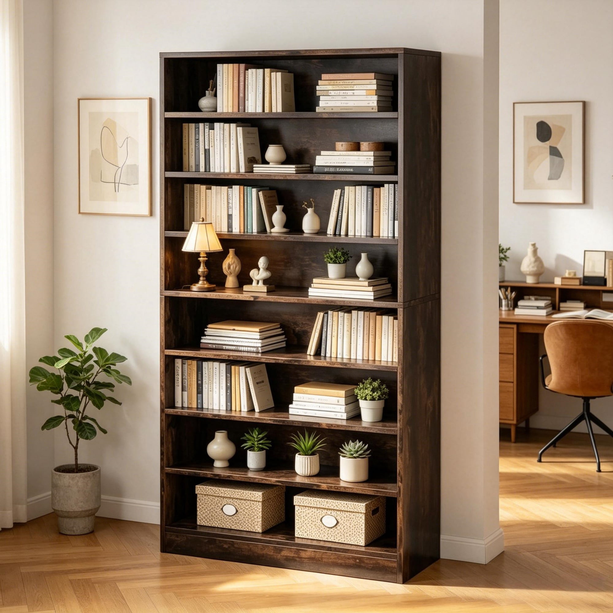 Bookshelf Storage Cabinet