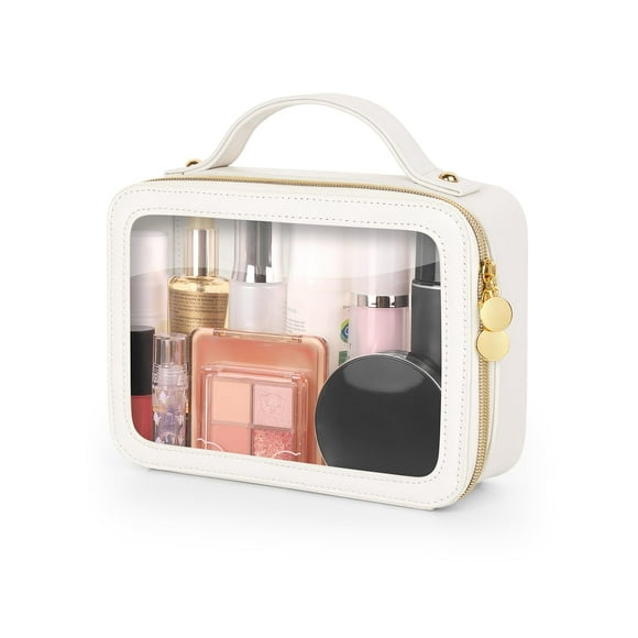 Bolsa de maquillaje Soimeat Clear Impermeable Transparente Beige