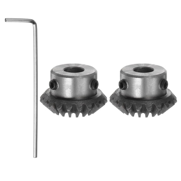 Uxcell Bevel Gear 1.5M 20 Teeth 8mm Shaft Hole Tapered Bevel Pinion Gear 2 Pack