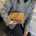 thumbnail image 4 of Sywqhk Bolso De Hombro Con Solapa Y Cadena De Cuero Pu Para Mujer, Bolso Acolchado Con Hilo (Caqui) Sywqhk Para estrenar, 4 of 9