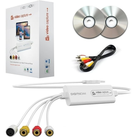 VIXLW VHS TO Digital Converter, USB Video Capture Card, Video Capture Device, RCA TO USB Converter
