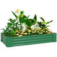 thumbnail image 1 of Outsunny 6x3x1ft Galvanized Raised Garden Bed, Open Bottom, Green, 1 of 10