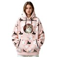 thumbnail image 2 of WAYUTE Oversized Pet Pouch Hoodie Cute Long Sleeve Sweatshirts for Small Cat Puppy Holder Carrier Soft Cozy Halloween Tops Comfortable Casual Party, 2 of 4