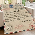 thumbnail image 3 of Dad Blanket, Dad Gifts From Daughter Son, Birthday Gifts For Dad, Christmas Gifts For Dad, I Love You Dad Blanket Hug Presents For Best Dad, Father Day Soft Bed Flannel Letter Throw Blanket(50"x60"), 3 of 7