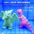 thumbnail image 3 of 6 Pcs Dinosaur Bath Toys for Toddlers, No Hole No Mold Baby Bath Toys with Storage Box, Dinosaur Bathtub Toys for Infants Kids Ages 3-8, Silicone Pool Toys Easter Gifts Birthday Baby Toy Gift, 3 of 7