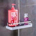 thumbnail image 2 of 1pc No-Drill Shower Rod Bracket, Adjustable Shelf Shower Rod, Bathroom Organizer for Shampoo Bars, Fits 22-25mm Rails, 2 of 5