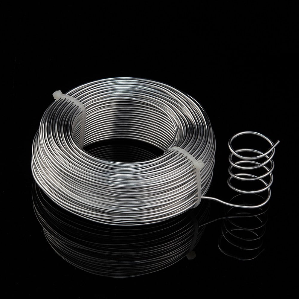 Anodized Aluminum Wire Bendable Metal Craft Wire Flexible Craft Wire for Beading Jewelry Craft Making Silver 12 Gauge 2.0mm