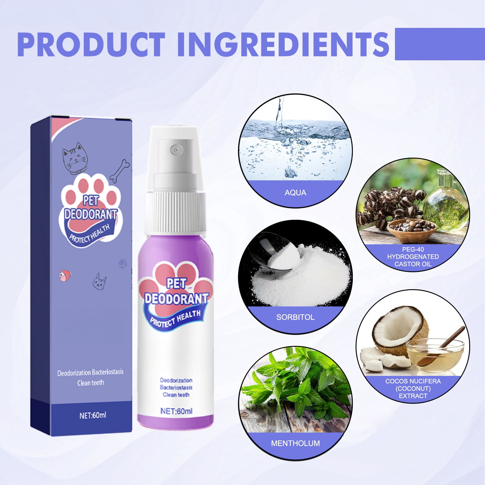 Alvantor Mint Flavor Dog Breath Freshener Spray for Pets with Tartar Control - 2.02 fl oz