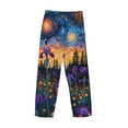 thumbnail image 3 of Lsque Cosmic Irises At Twilight Print Men's Pajama Pants, Lounge Pant - Comfortable Home Wear,Elastic Waistband, Stylish Design-XX-Large, 3 of 9