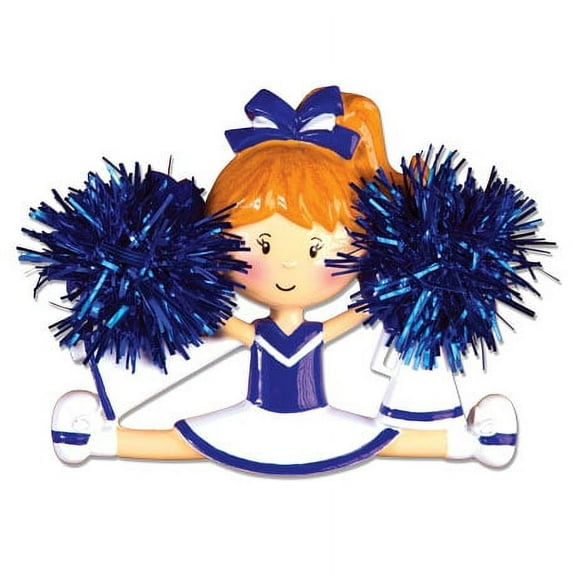 PERSONALIZED CHRISTMAS ORNAMENTS SPORTS- CHEERLEADER BLUE KIT