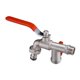 thumbnail image 2 of Brass Dual Use Water Tap with Lockable Valves for Garden and Home Assorted Color 2 Outputs, 2 of 2