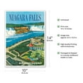 thumbnail image 2 of Niagara Falls - Ontario, Canada - New York, USA - Go Greyhound (Greyhound Bus Lines) - Vintage Travel Poster by S. Fleming c.1950s - Master Art Print 10in x 14in, 2 of 4