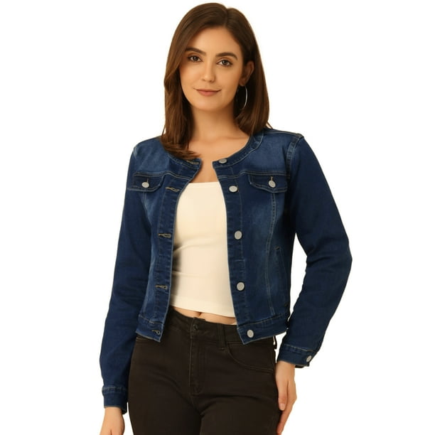Chaqueta de mezclilla mujer online