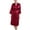 Burgundy, variant on Women's Satin Robe 3/4 Sleeve Summer Fall Silky Loungewear Robe Comfy House Thin Soft Knee Length Cool Spring Black Large