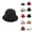 Black, variant on Outdoor Boonie Bucket Hat - Military Style Safari Hat for Men Sun Protection Women'S Autumn And Winter Flowers Round Top Casual Fisherman'S Basin Cap Small Bowler Hat