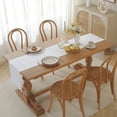 thumbnail image 5 of 100% Pure Linen Natural Table Runner - 14x90 Inch French Linen Table Decor for Dining, Holidays, Christmas, and Weddings - White, 5 of 7